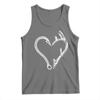 Fishing And Hunting Vintage Hook Antler Heart Tank Top - Wonder Print Shop