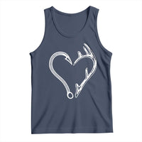 Fishing And Hunting Vintage Hook Antler Heart Tank Top - Wonder Print Shop