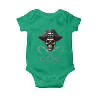Funny Pirate Fishing Lover Baby Onesie Vintage Pirate Skull Hooks Fishing - Wonder Print Shop