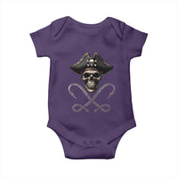 Funny Pirate Fishing Lover Baby Onesie Vintage Pirate Skull Hooks Fishing - Wonder Print Shop