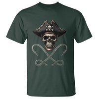 Funny Pirate Fishing Lover T Shirt Vintage Pirate Skull Hooks Fishing - Wonder Print Shop