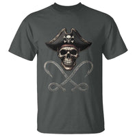 Funny Pirate Fishing Lover T Shirt Vintage Pirate Skull Hooks Fishing - Wonder Print Shop