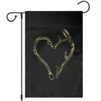 Fishing And Hunting Vintage Camo Hook Antler Heart Garden Flag - Wonder Print Shop