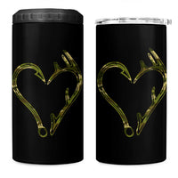 Fishing And Hunting Vintage Camo Hook Antler Heart 4 in 1 Can Cooler Tumbler - Wonder Print Shop