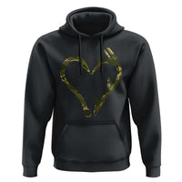 Fishing And Hunting Vintage Camo Hook Antler Heart Hoodie - Wonder Print Shop