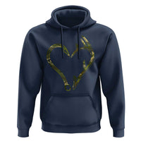 Fishing And Hunting Vintage Camo Hook Antler Heart Hoodie - Wonder Print Shop