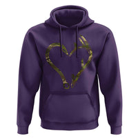 Fishing And Hunting Vintage Camo Hook Antler Heart Hoodie - Wonder Print Shop