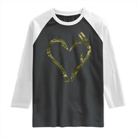 Fishing And Hunting Vintage Camo Hook Antler Heart Raglan Shirt - Wonder Print Shop