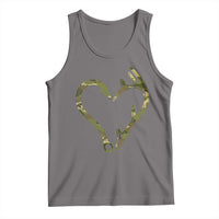 Fishing And Hunting Vintage Camo Hook Antler Heart Tank Top - Wonder Print Shop