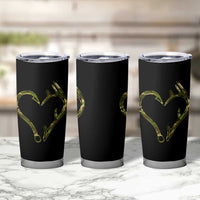 Fishing And Hunting Vintage Camo Hook Antler Heart Tumbler Cup - Wonder Print Shop