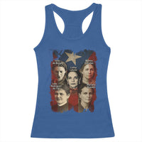 Puerto Rican Heroines Racerback Tank Top Boricua Julia Lolita Blanca Mariana Lola Puerto Rico Flag - Wonder Print Shop
