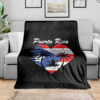 Puerto Rico Throw Blanket Boricua Coqui Frog Vintage Puerto Rican Flag - Wonder Print Shop