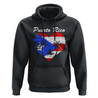 Puerto Rico Hoodie Boricua Coqui Frog Vintage Puerto Rican Flag - Wonder Print Shop