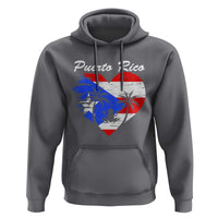 Puerto Rico Hoodie Boricua Coqui Frog Vintage Puerto Rican Flag - Wonder Print Shop