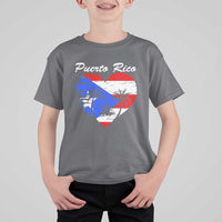 Puerto Rico T Shirt For Kid Boricua Coqui Frog Vintage Puerto Rican Flag - Wonder Print Shop