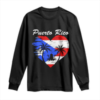 Puerto Rico Long Sleeve Shirt Boricua Coqui Frog Vintage Puerto Rican Flag - Wonder Print Shop