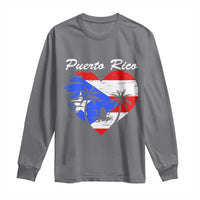 Puerto Rico Long Sleeve Shirt Boricua Coqui Frog Vintage Puerto Rican Flag - Wonder Print Shop