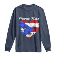 Puerto Rico Long Sleeve Shirt Boricua Coqui Frog Vintage Puerto Rican Flag - Wonder Print Shop