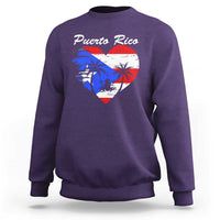 Puerto Rico Sweatshirt Boricua Coqui Frog Vintage Puerto Rican Flag - Wonder Print Shop