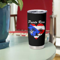 Puerto Rico Tumbler Cup Boricua Coqui Frog Vintage Puerto Rican Flag - Wonder Print Shop