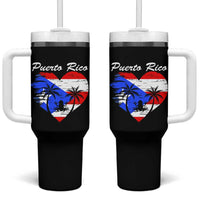 Puerto Rico Tumbler With Handle Boricua Coqui Frog Vintage Puerto Rican Flag - Wonder Print Shop