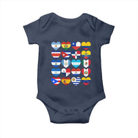 Hispanic Heritage Month Latin American Countries Heart Baby Onesie - Wonder Print Shop
