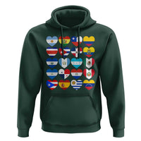 Hispanic Heritage Month Latin American Countries Heart Hoodie - Wonder Print Shop