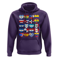 Hispanic Heritage Month Latin American Countries Heart Hoodie - Wonder Print Shop