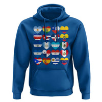 Hispanic Heritage Month Latin American Countries Heart Hoodie - Wonder Print Shop