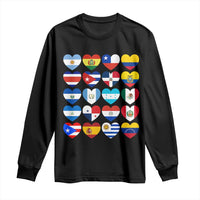 Hispanic Heritage Month Latin American Countries Heart Long Sleeve Shirt - Wonder Print Shop