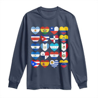 Hispanic Heritage Month Latin American Countries Heart Long Sleeve Shirt - Wonder Print Shop