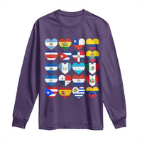 Hispanic Heritage Month Latin American Countries Heart Long Sleeve Shirt - Wonder Print Shop