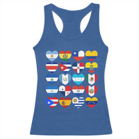 Hispanic Heritage Month Latin American Countries Heart Racerback Tank Top - Wonder Print Shop