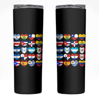 Hispanic Heritage Month Latin American Countries Heart Skinny Tumbler - Wonder Print Shop