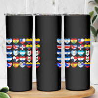 Hispanic Heritage Month Latin American Countries Heart Skinny Tumbler - Wonder Print Shop