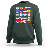 Hispanic Heritage Month Latin American Countries Heart Sweatshirt - Wonder Print Shop