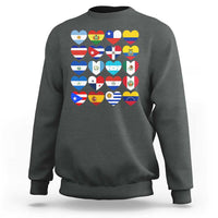 Hispanic Heritage Month Latin American Countries Heart Sweatshirt - Wonder Print Shop