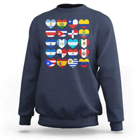 Hispanic Heritage Month Latin American Countries Heart Sweatshirt - Wonder Print Shop