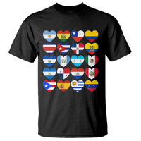 Hispanic Heritage Month Latin American Countries Heart T Shirt - Wonder Print Shop