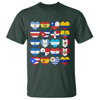 Hispanic Heritage Month Latin American Countries Heart T Shirt - Wonder Print Shop
