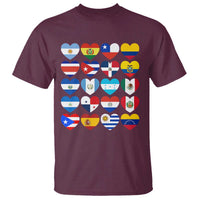 Hispanic Heritage Month Latin American Countries Heart T Shirt - Wonder Print Shop