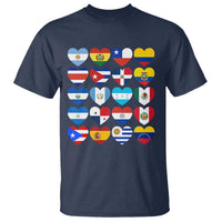 Hispanic Heritage Month Latin American Countries Heart T Shirt - Wonder Print Shop