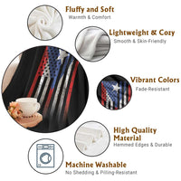 Puerto Rican American Throw Blanket Half Rican American Puerto Rico Pride - Wonder Print Shop