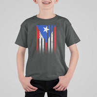 Puerto Rican American T Shirt For Kid Half Rican American Puerto Rico Pride - Wonder Print Shop