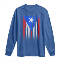 Puerto Rican American Long Sleeve Shirt Half Rican American Puerto Rico Pride - Wonder Print Shop