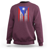 Puerto Rican American Sweatshirt Half Rican American Puerto Rico Pride - Wonder Print Shop