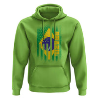 Brazilian Americans Brazilian Pride Latin Vintage USA Brazil Flag Hoodie