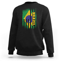 Brazilian Americans Brazilian Pride Latin Vintage USA Brazil Flag Sweatshirt