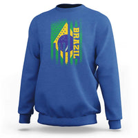 Brazilian Americans Brazilian Pride Latin Vintage USA Brazil Flag Sweatshirt