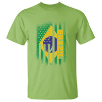 Brazilian Americans Brazilian Pride Latin Vintage USA Brazil Flag T Shirt